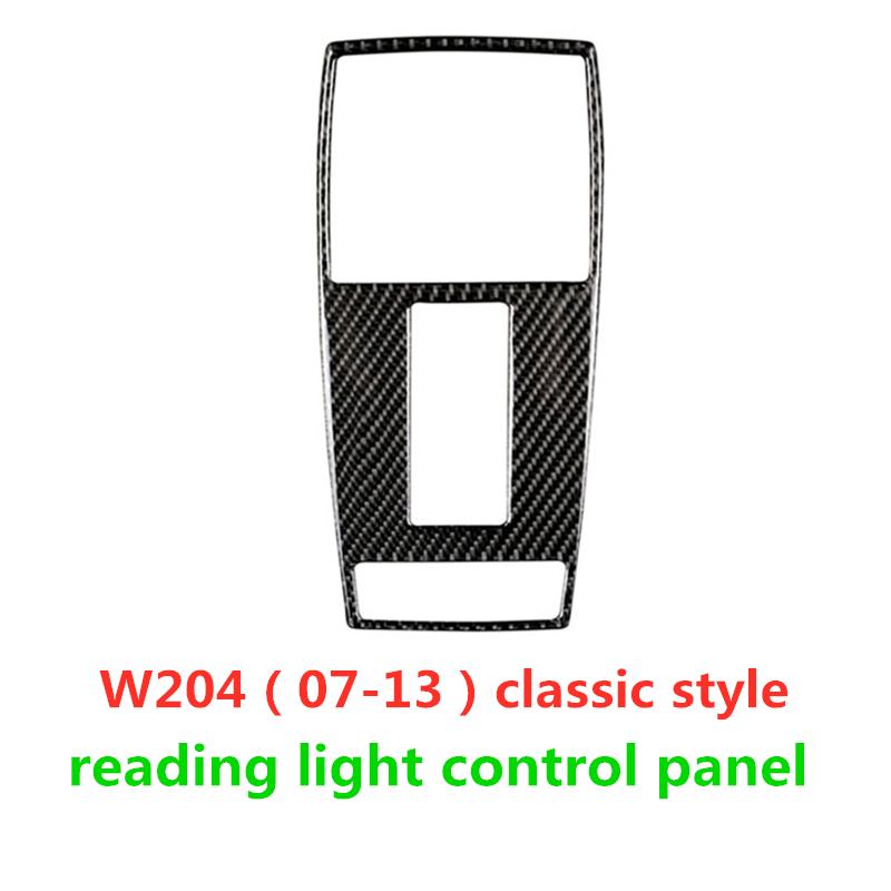 Fit For Mercedes Benz C Class W204 E Class W212 Accessories Carbon Fiber Car Interior Reading Light Cover Trim