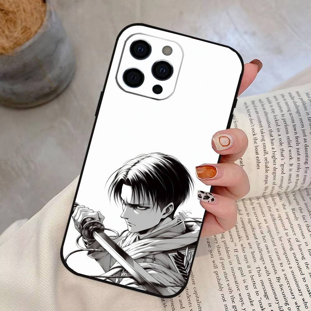 Eren Yeager Levi Ackerman Phone Case Silicone Soft For IPhone 17 16 15 14 13 12 11 X XR Plus Pro Max Plus