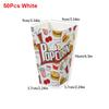 50Pcs Snack Paper Cup Popcorn Box Cardboard Red White Stripes Popcorn Buckets 28 Ounce Small Popcorn Container Holder