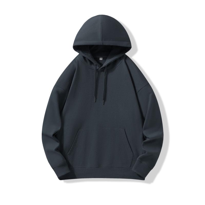 Heavyweight Drop Shoulder Pure Cotton Hooded Sweatshirt with Custom Logo and Printing