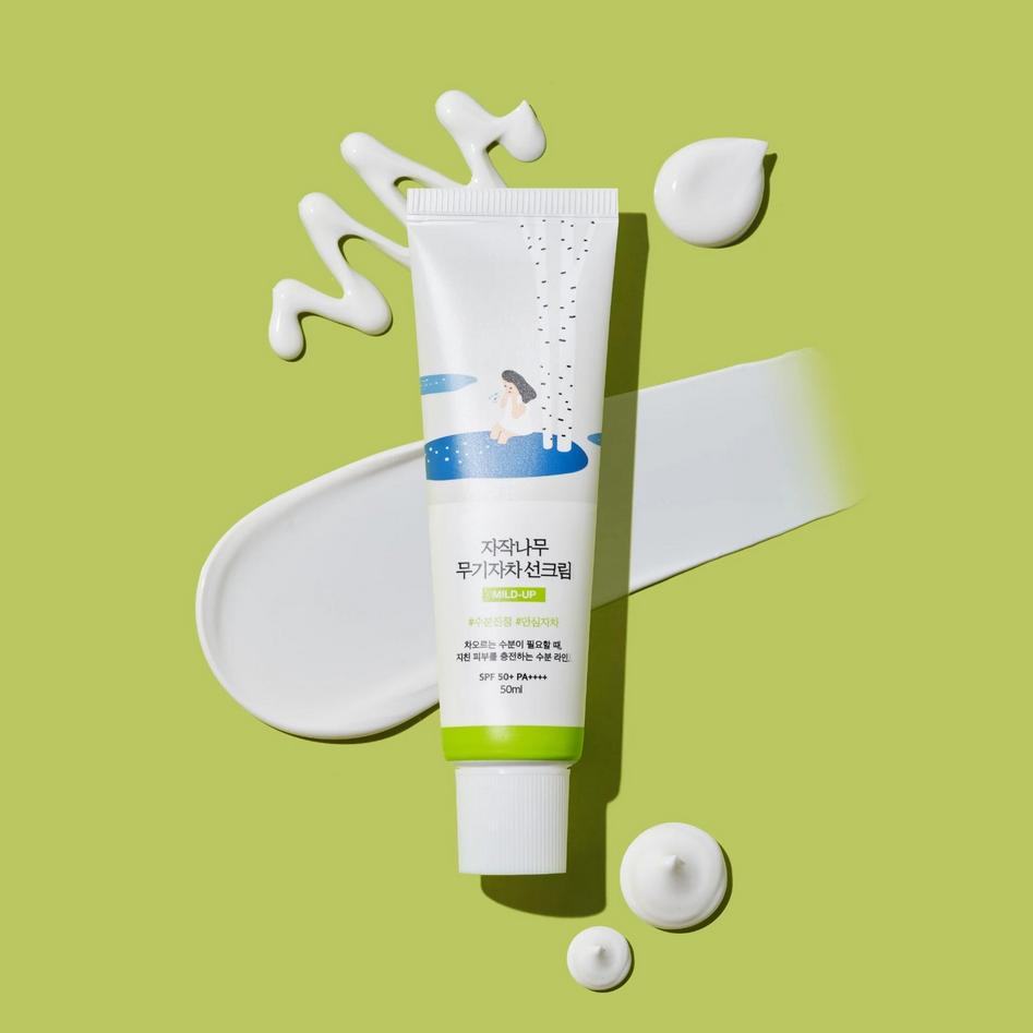 ROUND LAB Birch Juice Moisturizing Mild-Up Sunscreen 50ml SPF50+ PA++++/ Moisturizing, Korean Cosmetics, Kbeauty