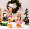 Colorful Telescopic Gingerbread Man Christmas Figurine Ornament