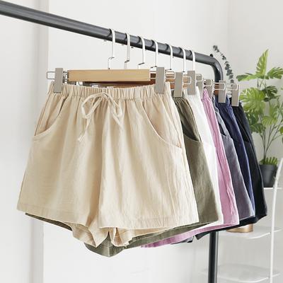 Shorts de linho de algodão femininos shorts esportivos verão sólido cintura alta shorts pretos femininos moda casual calças curtas básicas