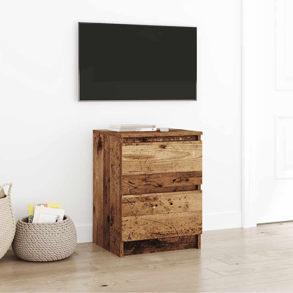 TV Stand Rustic Wood Look 40 X 35 X 54 Cm Engineered Wood