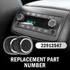 2PCS Car Radio Knobs Replacement OEM#22912547,Anti-Slip Volume Knob Compatible with Cadillac Escalade Buick Enclave Chevy GMC,Rear Audio Volume