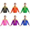 Kids 1960s British Star Costume - Gold Lace Long Sleeve Shirt for Rock Band Musician Cosplay & Theme Parties