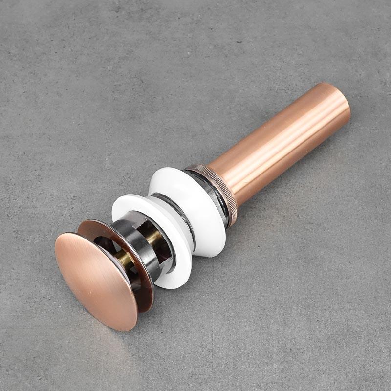 Washbasin stopper with overflow rose gold COPPER 2 21