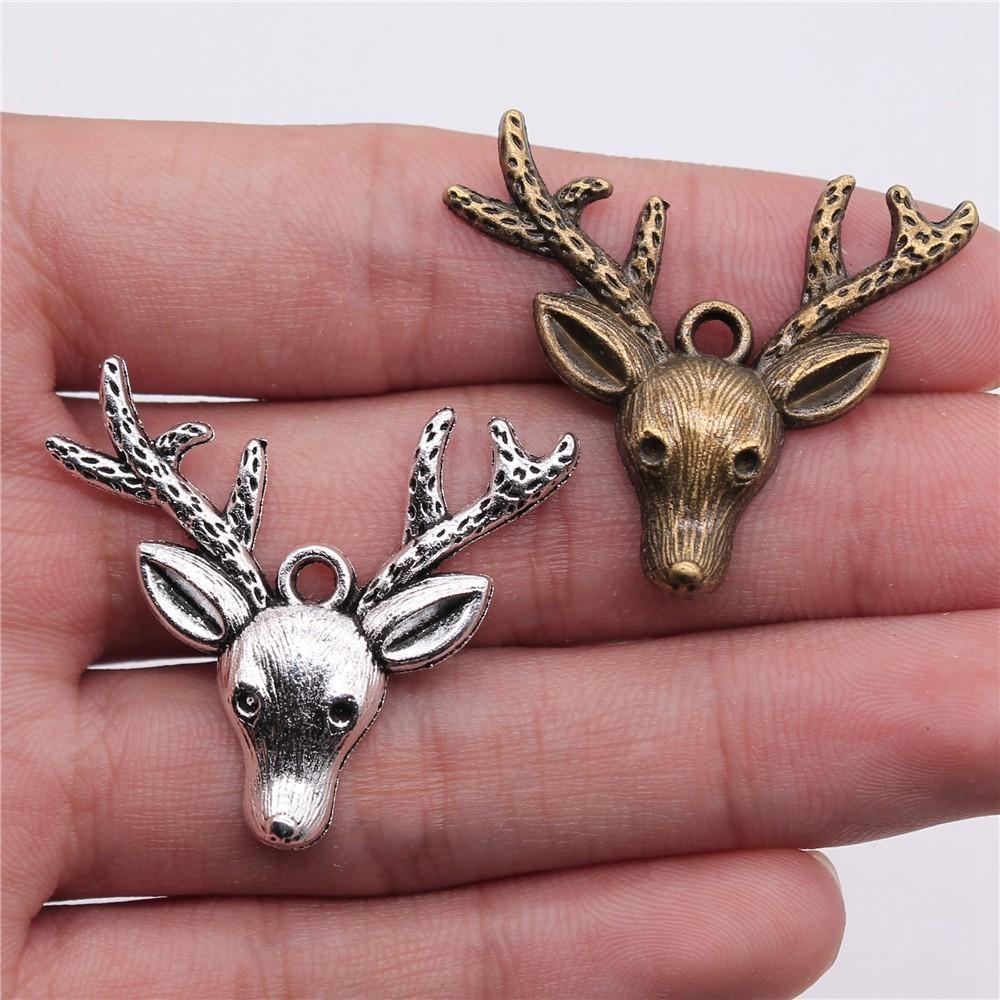 Deer Antler Charms Christmas Day Pendants For Nature Inspired Jewelry
