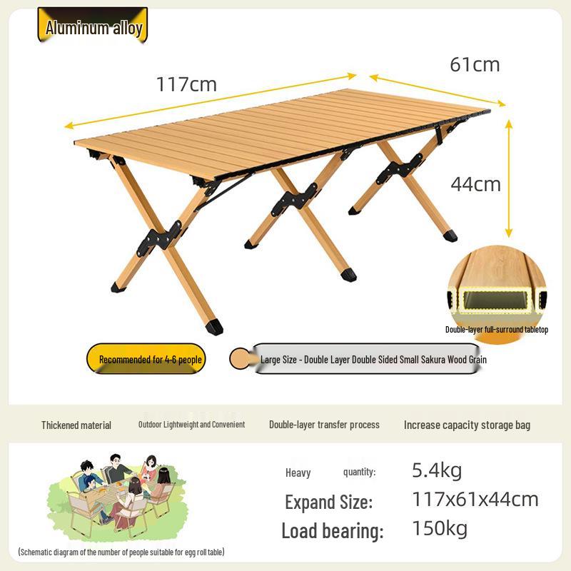 Beechwood Handle Folding Camping Chair – Portable Oxford Cloth Kermit Stool