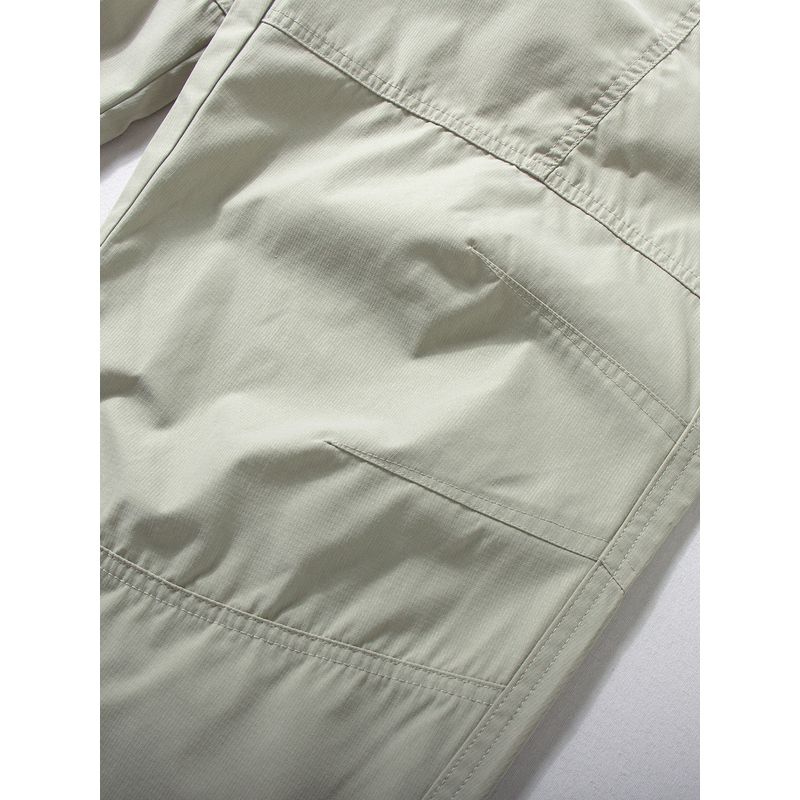 Mountain-Style Outdoor Functional Work Pants for Men, Summer Thin Casual Pants with 3D Patchwork, Cool Trendy Brand Wide-Leg Pants
