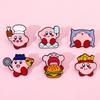 Creative Star Kirby Brooch Fries Kirby Chef Star Kirby Metal Badge Bag