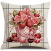 Valentine's Day Pillowcase Linen Printed Love Cushion Pillow Home Sofa Decoration New Style Pillowcase
