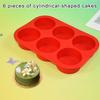 Food Grade Silicone Baking Pan Feature 6 Cylindrical Cavities Ideal for Cakes Dessert Heat Resistant and Nontoxic Materials