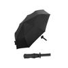 Mens Parasol Samurai Sword Umbrella Folding Waterproof Fabric Black (97cm)