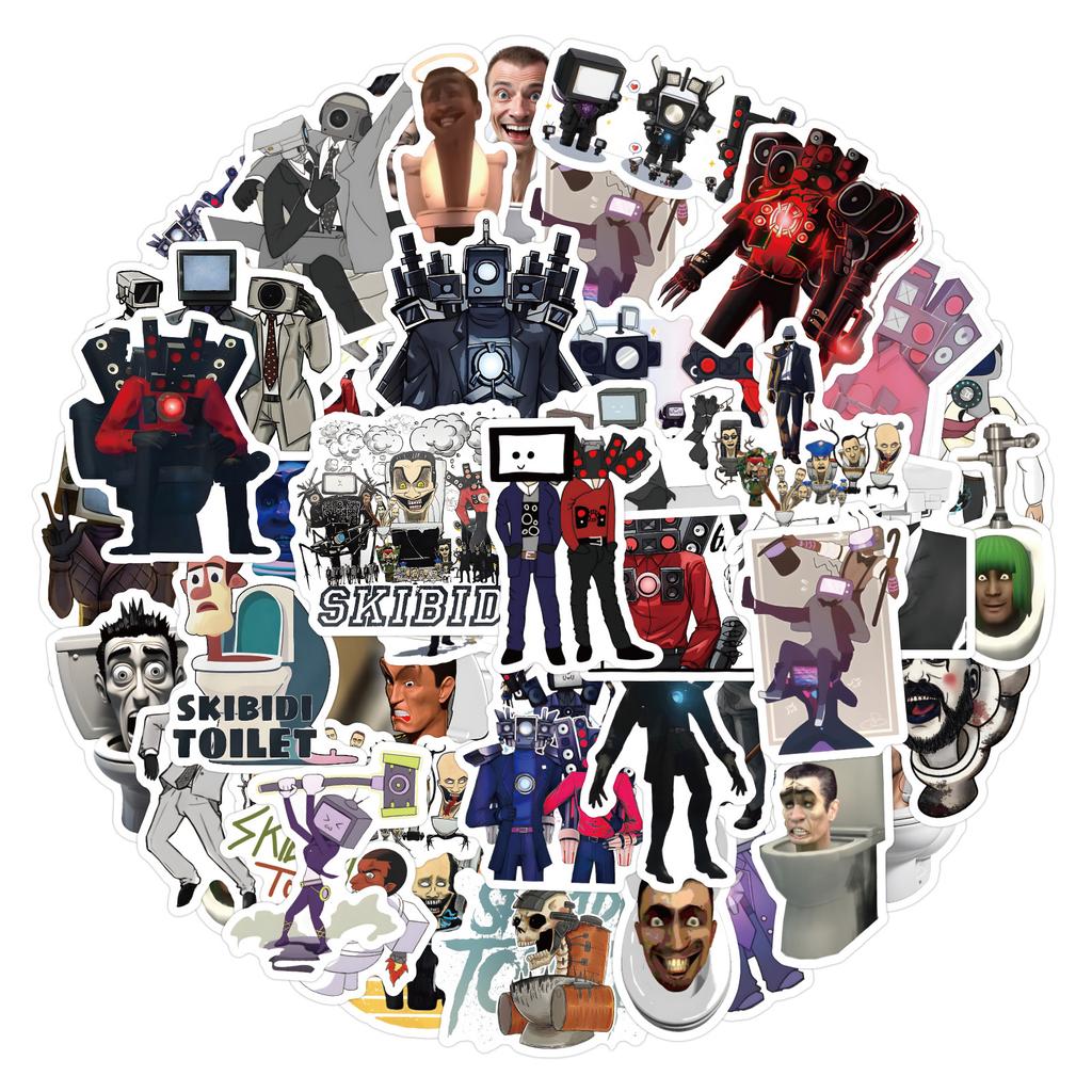 50/100 Skibidi Toilet Toilet Man Speakerman Bosses Audio Man Stickers