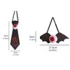 Adjustable Straps Gold Dust Bat Bow Tie Spooky Halloween Tie Props  Themed Events
