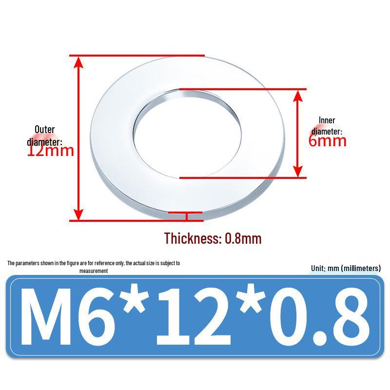 Extra Large Galvanized Metal Flat Washer (Sizes M1.6-M14)