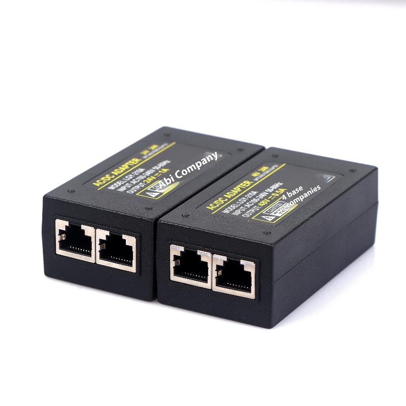 1Pcs Desktop Poe Power Injector Ethernet Adapter Surveillance Cctv For Ip Camera Power Supply 24V 1A 48V 0.5A 24W