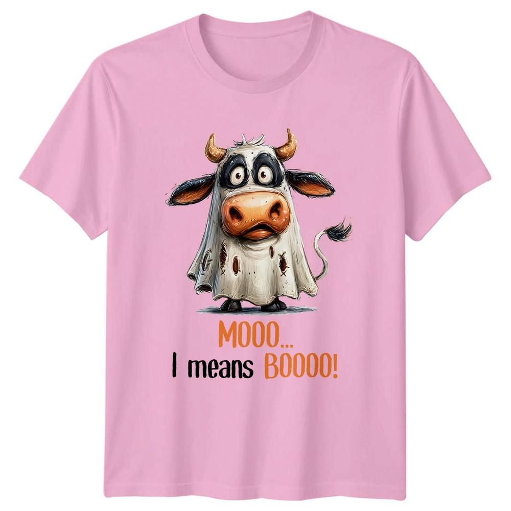Mooo I Means Boooo TShirt Spooky Cow Halloween Gift For Him And Her