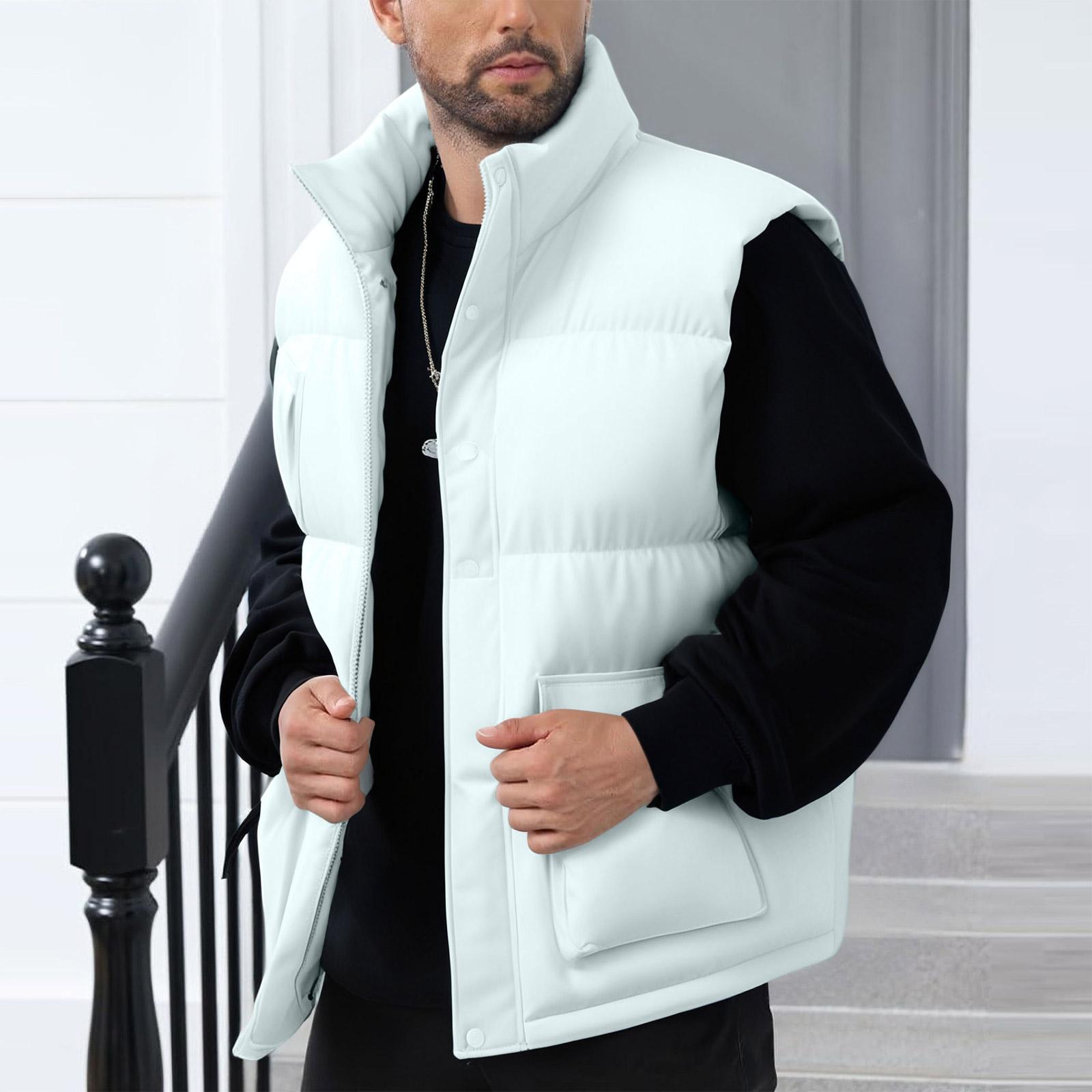 

Мужская теплая зимняя модная хлопковая куртка с утолщенным флисовым жилетом L