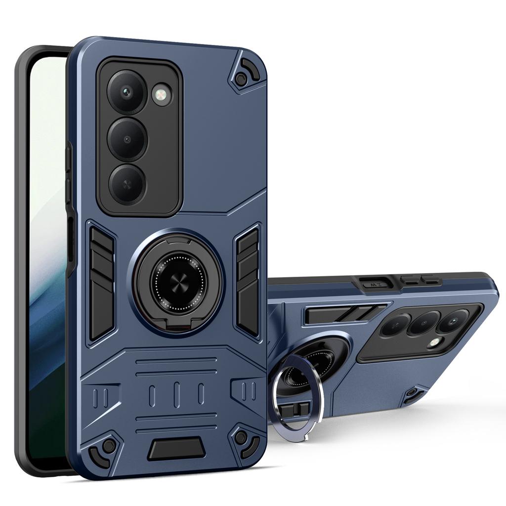 For Xiaomi Redmi 15 4G (EU) (171mm)/Redmi 15 5G (EU) (171mm) Case with Ring Holder Kickstand PC + TPU Anti-Fall Phone Cover
