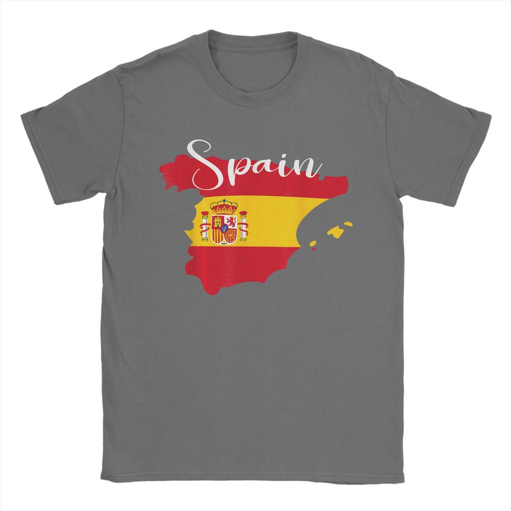 Spanish Flag T Shirt Summer Cotton T Shirts For Mens Trending Casual Tshirt Short Sleeve Awesome Tees