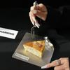 Stainless Steel Coffee Tray Roll Corner Food Display Plate Baking Dessert Tray  Kitchen Tableware