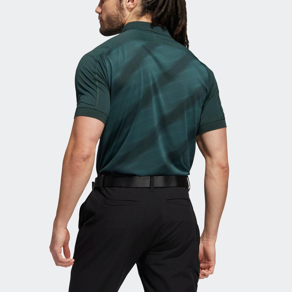 adidas Polo Shirts Men's Dark Green Stand Collar Moderate Other HF9040
