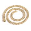 BES 10MM Iced Out Cuban Link Chain Cubic Copper Zirconia Necklace Hip Hop Bracelet Women Man Hip Hop Jewelry