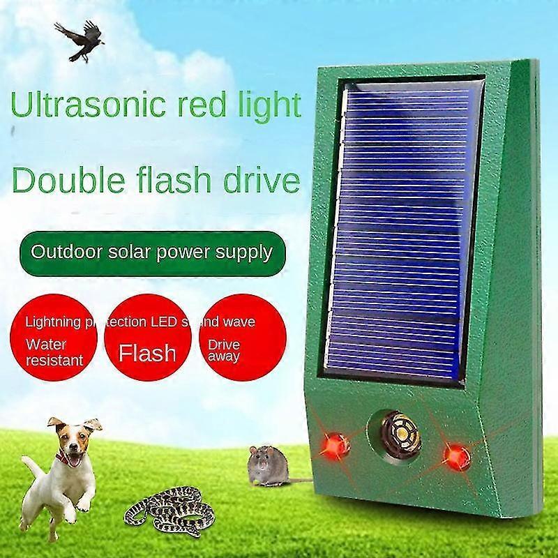 Mini Electronic Ultrasonic Bird Repellent Waterproof Bird Scare Pigeon Deterrent Strong Led Flashing Pest Repellent For Yard TW