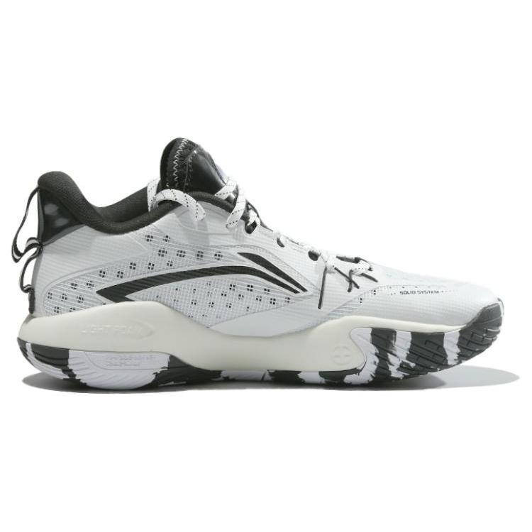 New LiNing Cushioning Wear Resistant Mid Top Basketball Shoes Men's Black ABPS047-1