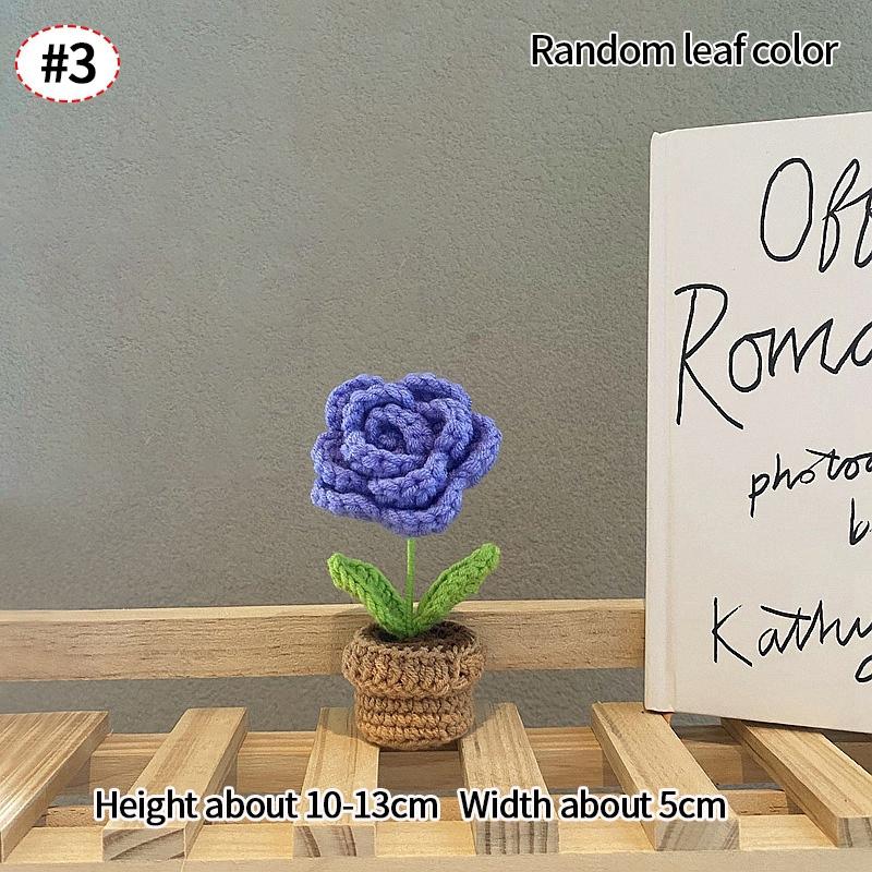 Sunflower Crochet Flowers Knitted Flower Graduation 2025 Wedding Guest Gift Artificial Flower Desk Accessorie Room Decor