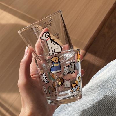 Japanese-Style Small Wine Glass, Niche Ins Cartoon Repair Hook Glass, High Temperature Resistant Small Wine Cup, Coffee Cup, Gift Box.
