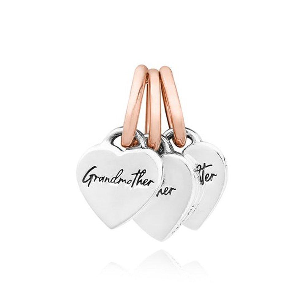 

782648C00 Two-Tone Spiritual Family Generation of Heart Triple Dangle Charm