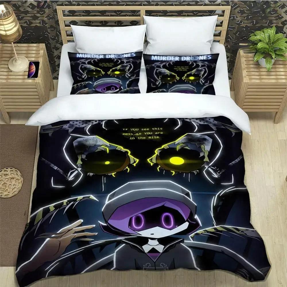 Murder Drones Cartoon Printed Bedding Sets Exquisite Bed Supplies Set Duvet Cover Bed Comforter Set Bedding Luxury Birthday Gift