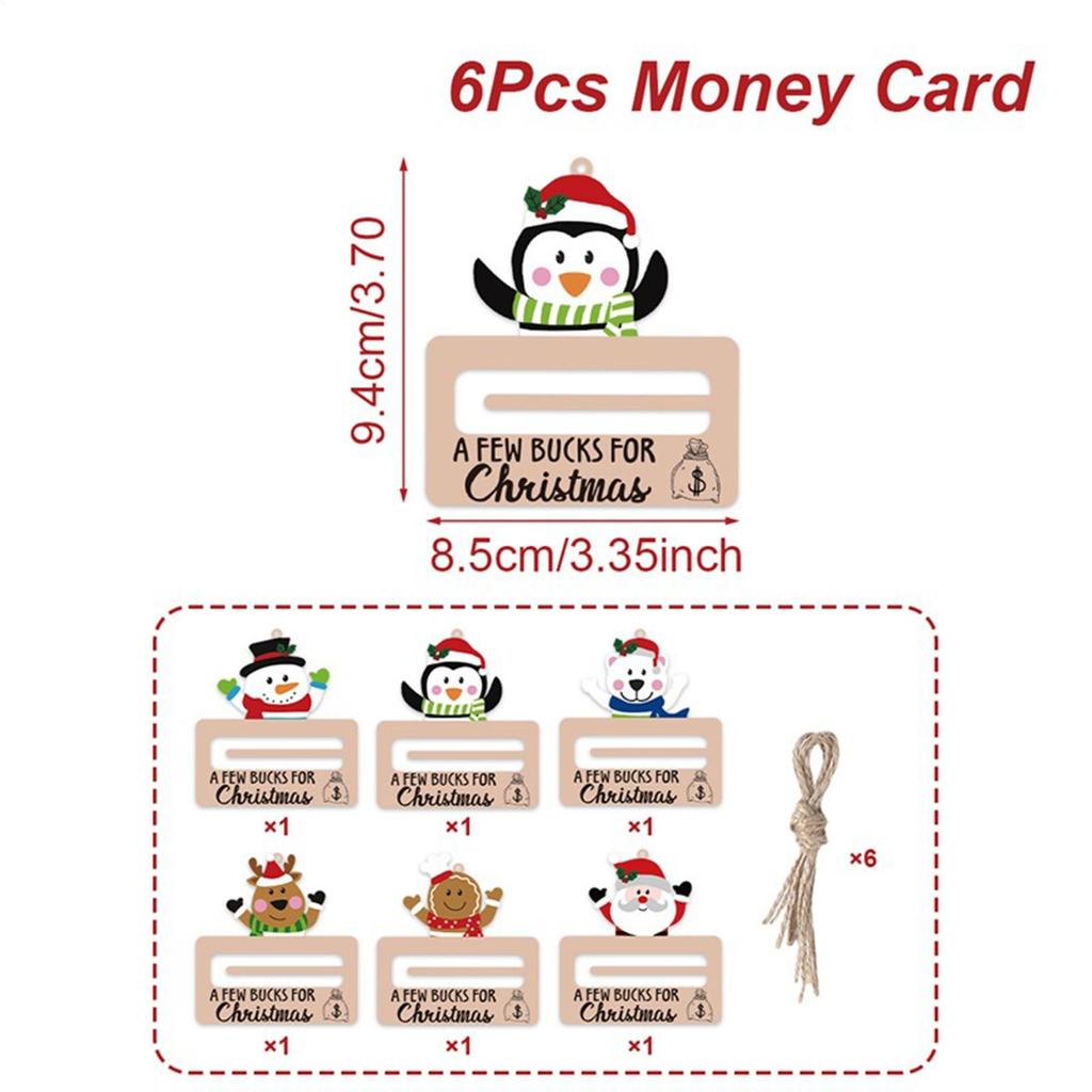 Money Holder Ornament Festive Hangable Ornament Christmas Money Card Holder Pendant For Family Friends Kids Couples Daughter Son