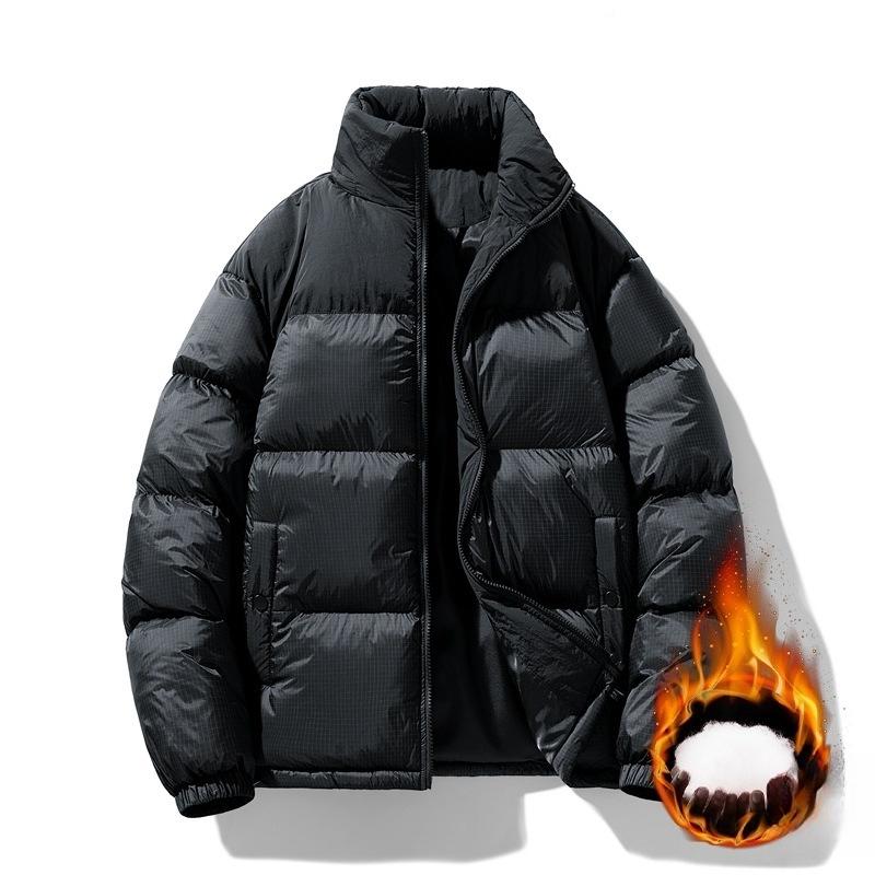 Cotton Jacket Men's Models Winter Casual Trend Thickened Cotton Jacket Hooded Splicing Bread Clothing Jacket Men Fashion Casual Jacket