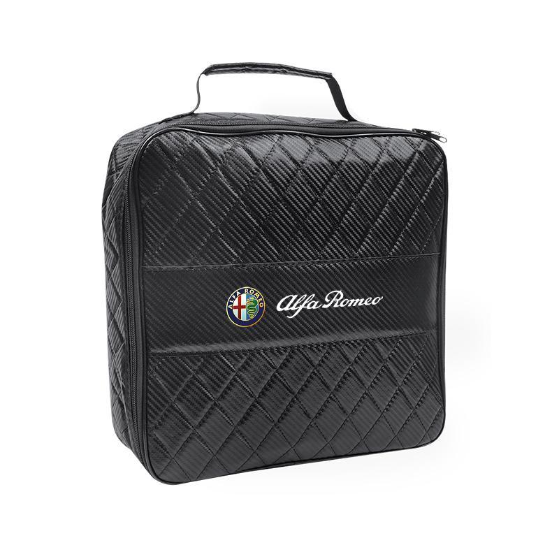 

2026 Hot Alfa Romeo Leather Car Charging Cable Storage Box New Energy Charger Portable Bag For Alfa Romeo 4C 159 166 Spider Giul