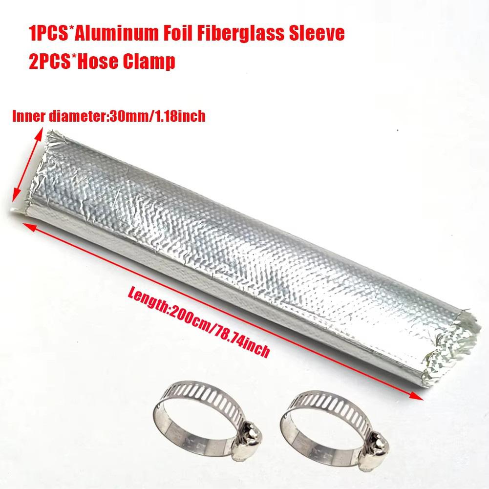 Aluminum Foil Kit Exhaust Pipe Insulation Fiberglass Hose Lagging