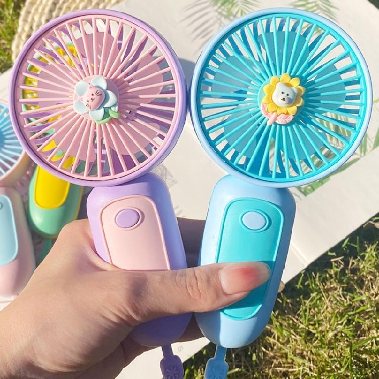 USB Mini Strong Wind Handheld Fan USB Rechargeable Mini Desktop Air Cooler