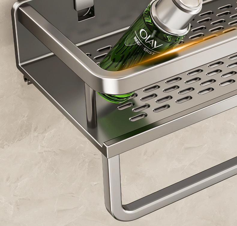 Badezimmer-Wandregal mit Saugnapf ohne Bohren