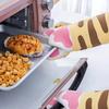 Adorable Cat Paw Long Cotton Microwave Oven Gloves - Heatproof, Anti - Slip & Perfect for Baking