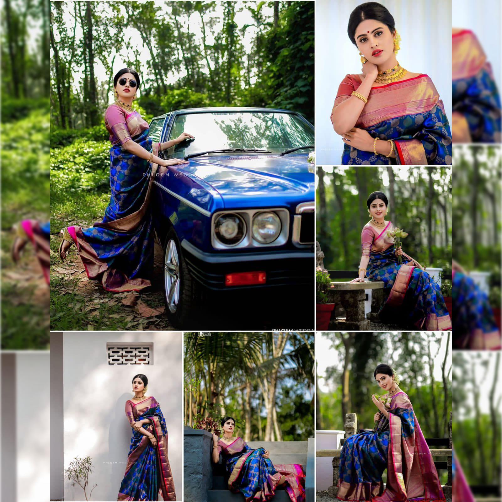 

Сари Banarasi из мягкого шелка. Блузка (Необходимо сшить по размеру и посадке)