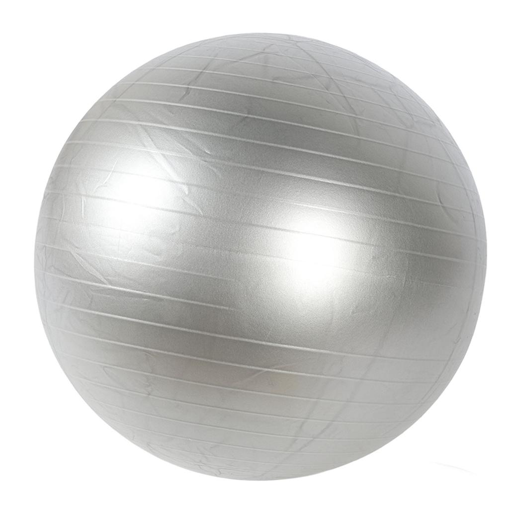 29.5in Exercise Ball PVC Gray 330.7lb Capacity Thicken Slip Resistant Fitness Ball with Quick Pump for Balance Pregnancy