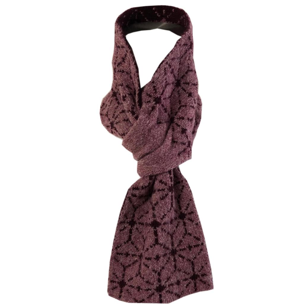 TERAICHI Neck Insert Neck Small Cross Pink Hemp Leaf Mini Scarf Warmer, Warmer, Scarf, Heather/Wine, Pattern, Scarf, Women's (Pink Heather)