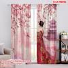 2pcs,2D Plane Printing Curtains Roller Blinds Cherry Blossom Empress 100% Polyester (without Rod) Decorations For Home Perfect