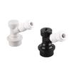 2Pcs Home Brewing Ball Lock Keg Connector + 8mm‑1 4in FFL Quick Push‑Fit Connector