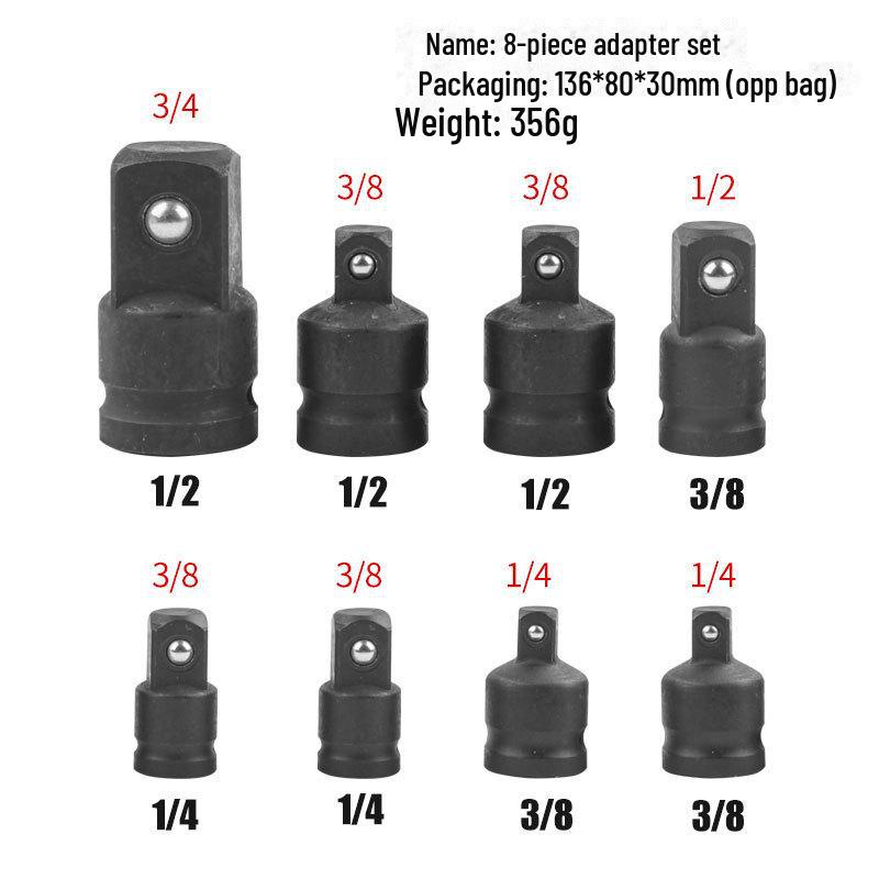 

Адаптер для торцевого ключа с трещоткой 3 в 1: Головка для преобразования 1/2 в 3/8 и 1/4