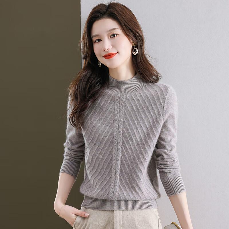 Fengxun Women's Autumn/Winter Mock Neck Sweater