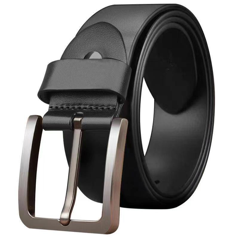 Men's Retro Genuine Leather Pin Buckle Belt for Casual Jeans